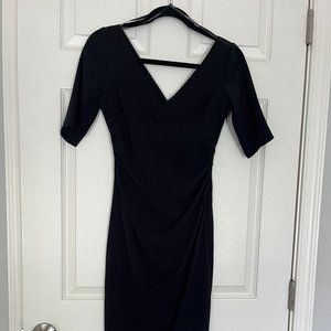 Maggy London V Neck Black Dress. Size 2.